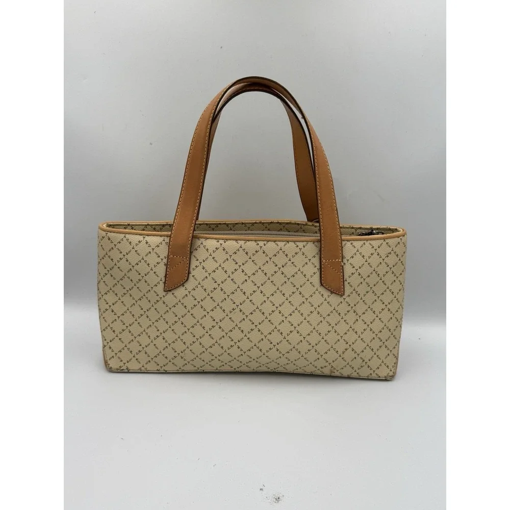 La Tour Eiffel Paris Monogram Satchel Crossbody Bag Beige Matching Wallet Set